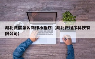 无为湖北微信怎么制作小程序（湖北微程序科技有限公司）